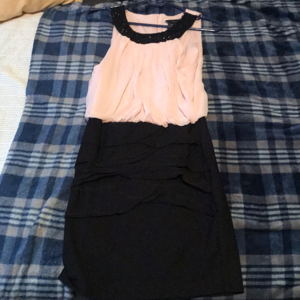 Black and pink dress